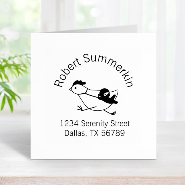 Tiny Ninja Taming Chicken Arch-Adresse Gummistempel (Von Creator hochgeladen)