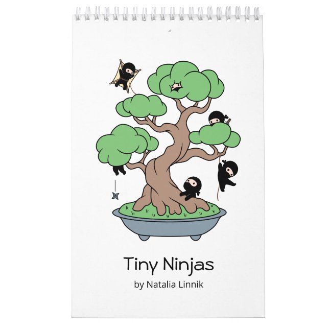 Tiny Ninjas Schlicht White Kalender (Titelbild)