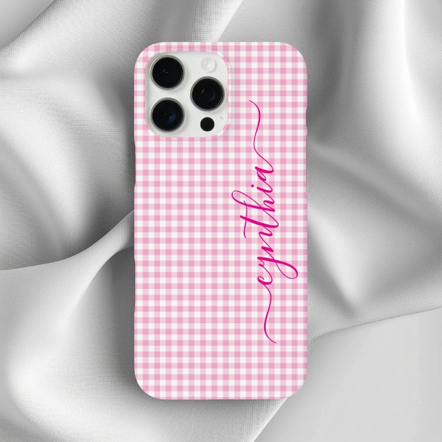 Tiny Pale Pink Gingham Signature Case-Mate iPhone Hülle (Tiny Pale Pink Gingham Signature Case-Mate iPhone Case)
