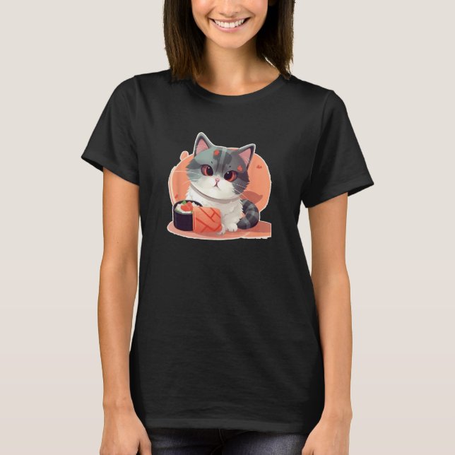 Tiny paws and tasty rolls  A cat s sushi adventure T-Shirt (Vorderseite)