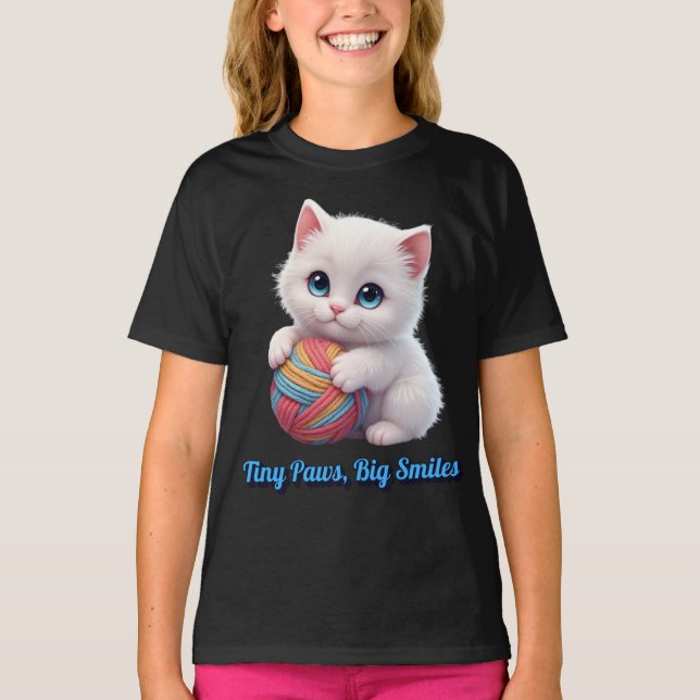  Tiny Paws Big Smiles Kitten T-Shirt (Vorderseite)