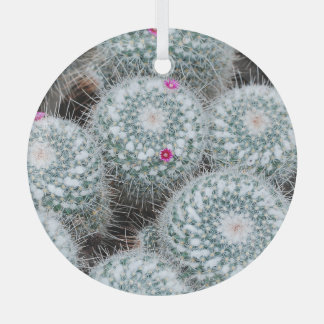 Tiny Pink Blume Cactus Pflanze Ornament Aus Glas
