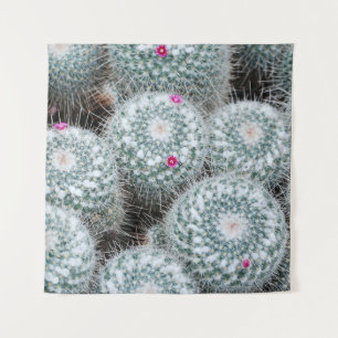 Tiny Pink Blume Cactus Pflanze Wandteppich