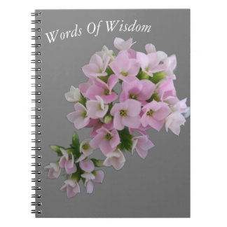 Tiny Pink Floret Spiral Notebook Notizblock