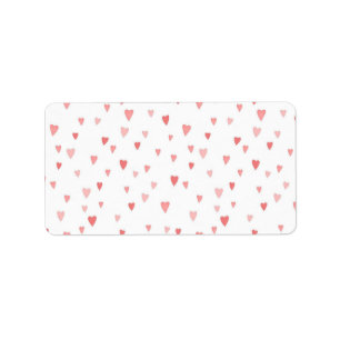 Tiny Pink Hearts Adressaufkleber