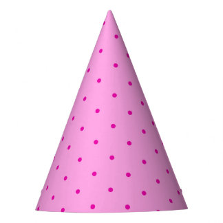 Tiny Pink Polka Dots auf leichter rosa Partyhütchen