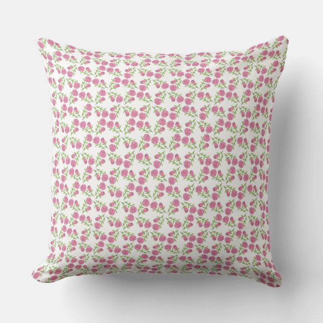 Tiny Pink Roses Cushion Kissen (Vorderseite)