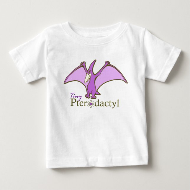 Tiny Pterodactyl, Lila Baby T-shirt (Vorderseite)