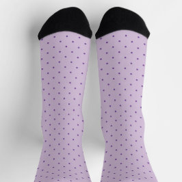 Tiny Purple Polka-Dots Pattern on Light Purple Socken