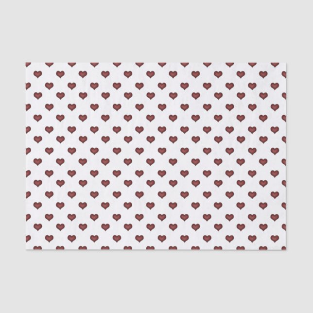 Tiny Red Hearts Pattern Seidenpapier (Vorderseite)