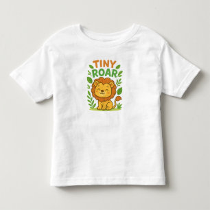 Tiny Roar Cartoon Lion Cub Kids' T - Shirt