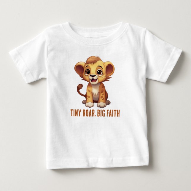 Tiny Roar, großer Glaube Baby T-shirt (Vorderseite)