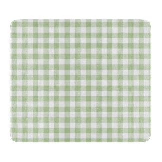 Tiny Sage and White Gingham Schneidebrett