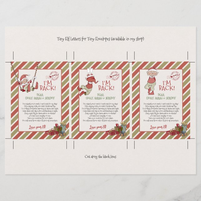 Tiny Santa und Elf Letters DIY (Vorderseite)