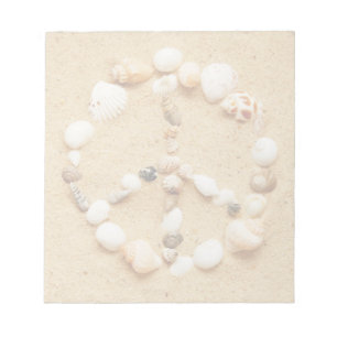 Tiny Seashell Peace Sign Notizblock