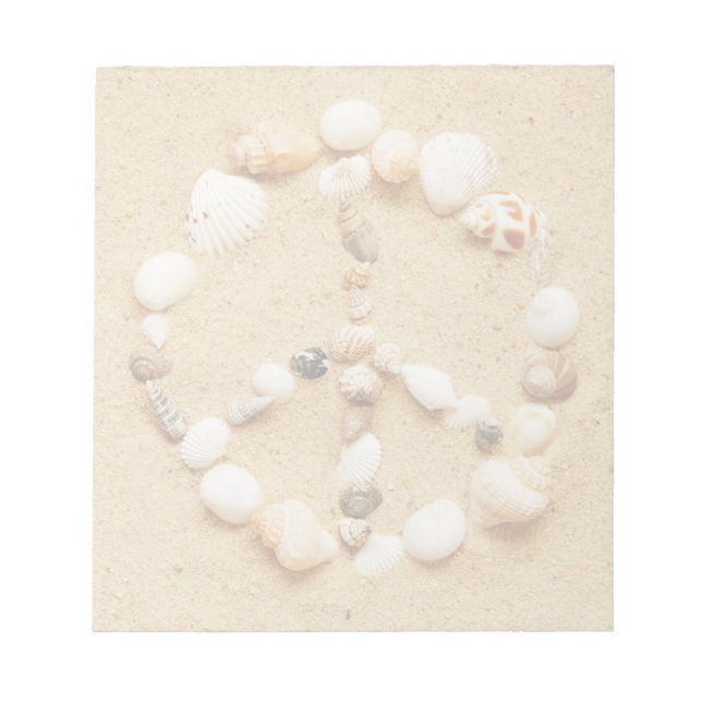 Tiny Seashell Peace Sign Notizblock (Vorderseite)