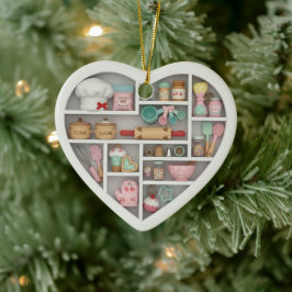 Tiny Shelves: Baker Edition graphic print Baking Keramik Ornament