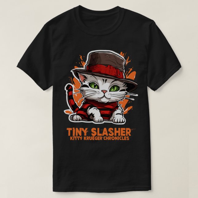 Tiny Slasher Kitty Krueger T-Shirt (Design vorne)