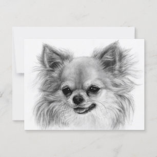 Tiny Smile - Handgemalte Chihuahua Art Postkarte