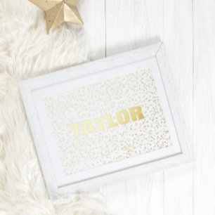 Tiny Stars Modern Bold EDITABLE TEXT GOLD Foliendrucke