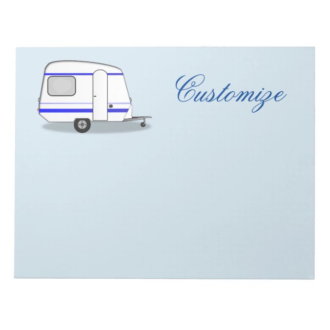 Tiny stromlinienförmige Caravan Thunder_Cove jede  Notizblock (Vorderseite)