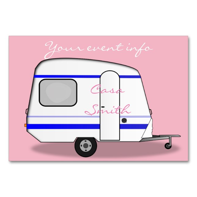 Tiny stromlinienförmige Caravan Thunder_Cove jede  Tischnummer (Vorderseite)