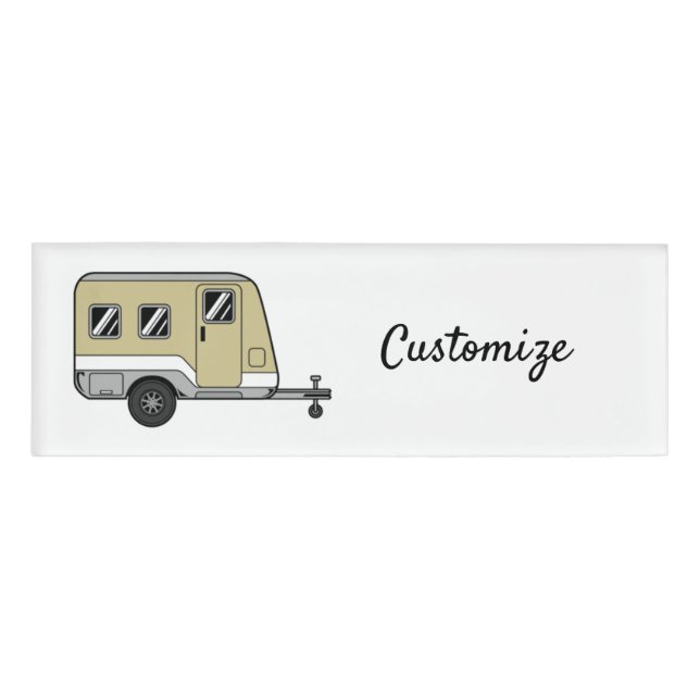 Tiny Tan Caravan Camper Thunder_Cove  Namenschild (Vorderseite)