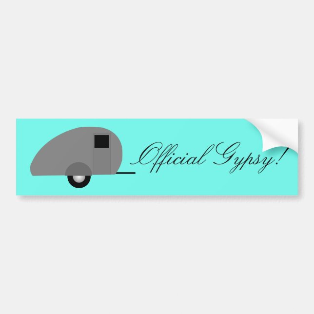 Tiny Teardrop Trailer Thunder_Cove Autoaufkleber (Vorne)