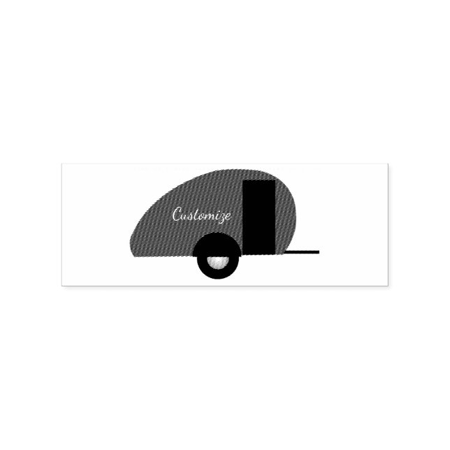 Tiny Teardrop Trailer Thunder_Cove Gummistempel (Prägung)