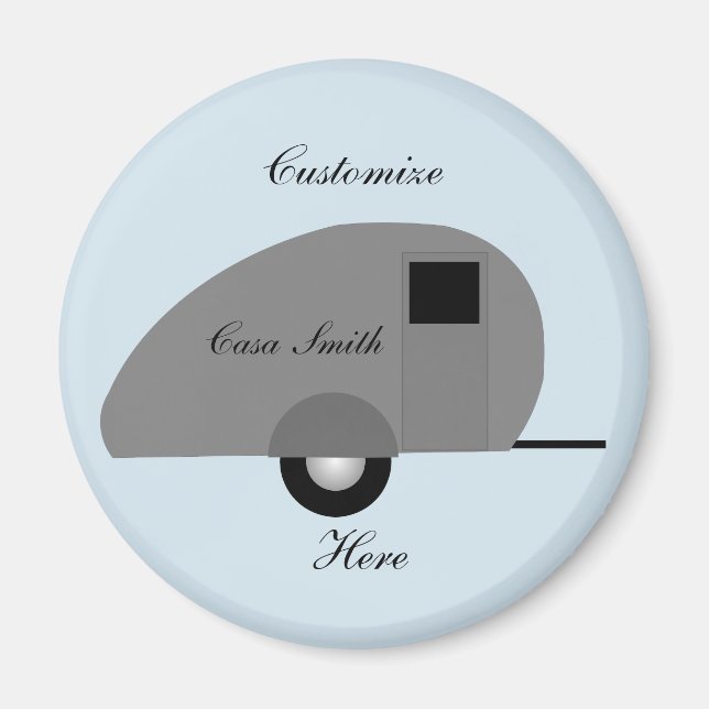 Tiny Teardrop Trailer Thunder_Cove Magnet (Vorne)