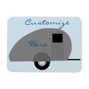 Tiny Teardrop Trailer Thunder_Cove Magnet