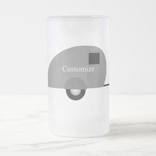 Tiny Teardrop Trailer Thunder_Cove Mattglas Bierglas (Mittel)