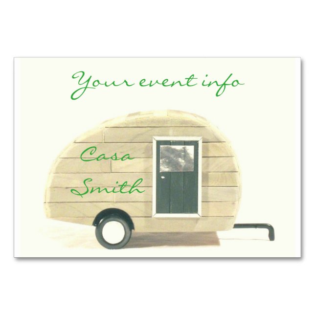 Tiny Teardrop Trailer Thunder_Cove Tischnummer (Vorderseite)