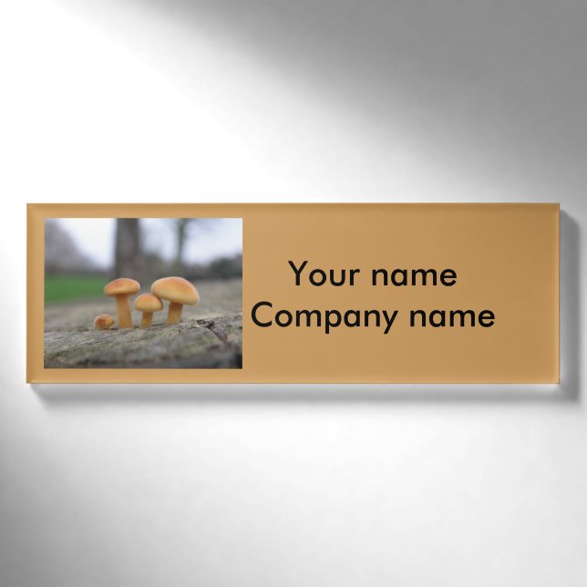 Tiny Toadstools Macro Personalisiert Name Tag Namenschild (Vorderseite)