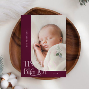 Tiny Toes Big Joy Cranberry Foto Birth Ankündigung