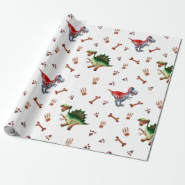 Tiny Tracks Watercolor Baby Dinosaur Wrapping Pape Geschenkpapier