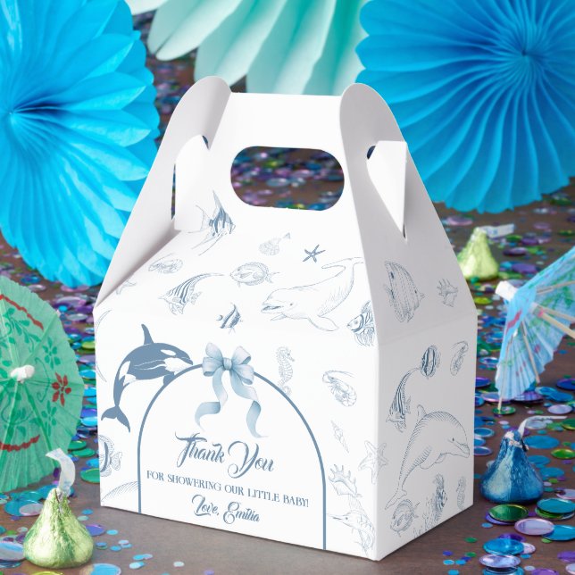 Tiny Treasures Ocean Baby Dusche Geschenkschachtel (Party)