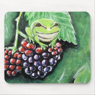 Tiny Tree Frog auf einer BlackBerry-Malerei Mousepad