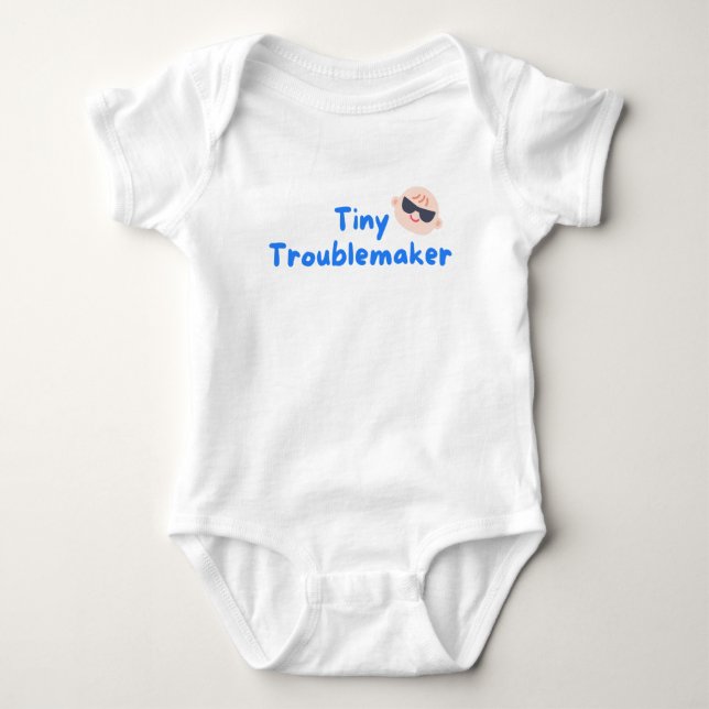 Tiny Troublemaker Baby Strampler (Vorderseite)