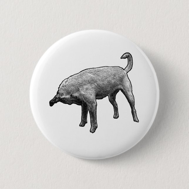 Tiny Turned Head Terrier Button (Vorderseite)