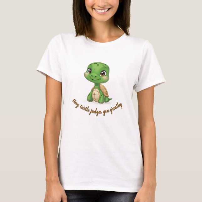 Tiny Turtle beurteilt Sie T-Shirt (Vorderseite)