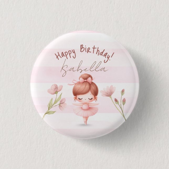 Tiny Twirls – Ballerina  Button (Vorderseite)