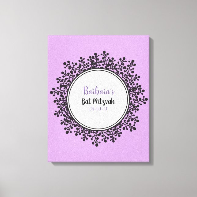 TINY VINES Bat Mitzvah Sign-In Board Leinwanddruck (Vorderseite)
