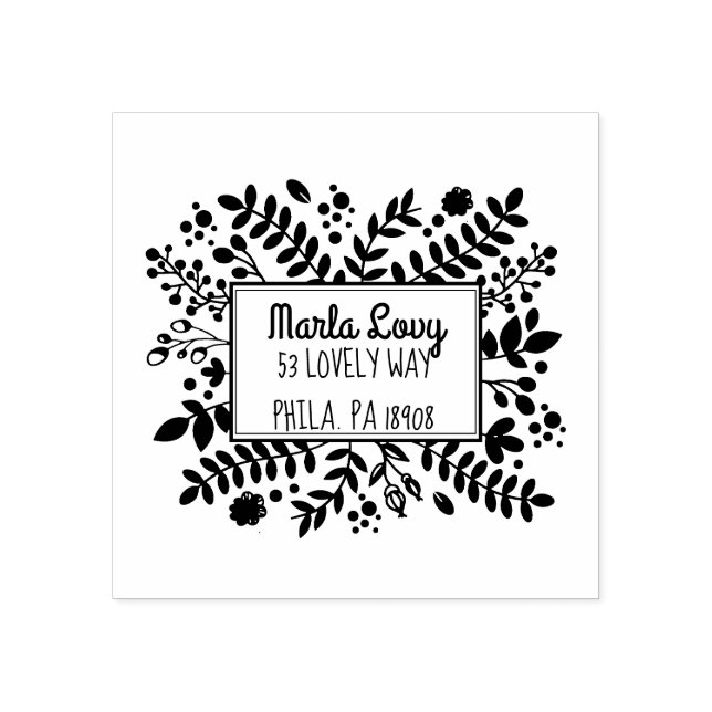 TINY VINES Rücksendeadresse Briefmarke Gummistempel (Prägung)