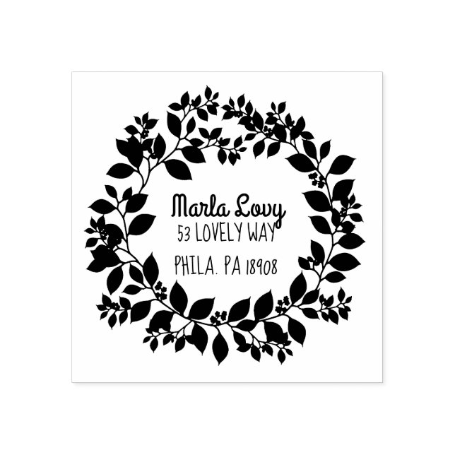 TINY VINES Rücksendeadresse Briefmarke Gummistempel (Prägung)