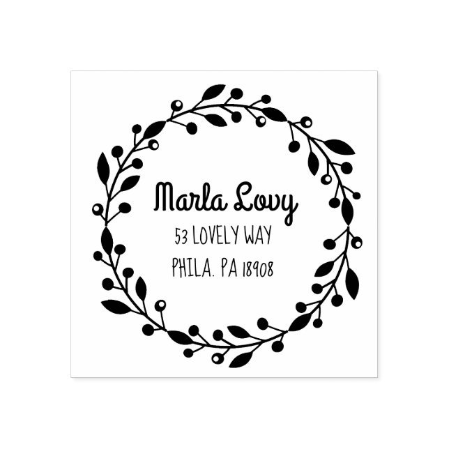 TINY VINES Rücksendeadresse Briefmarke Gummistempel (Prägung)