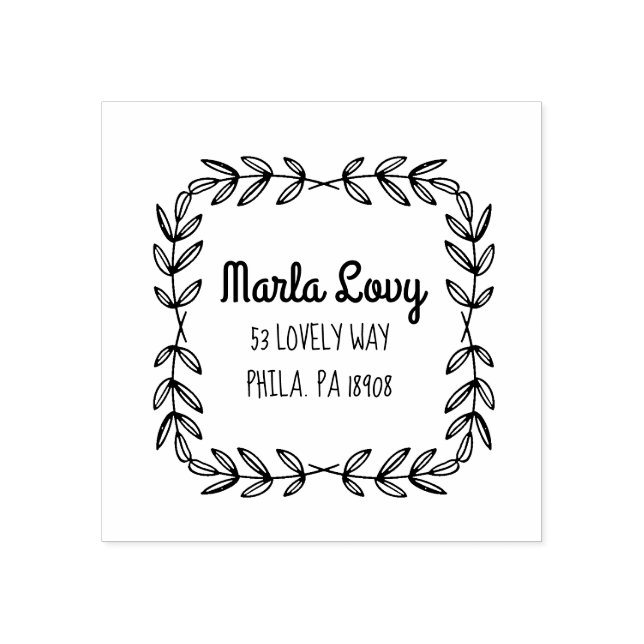 TINY VINES Rücksendeadresse Briefmarke Gummistempel (Prägung)