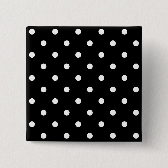 Tiny White Polka Dots Button (Vorderseite)