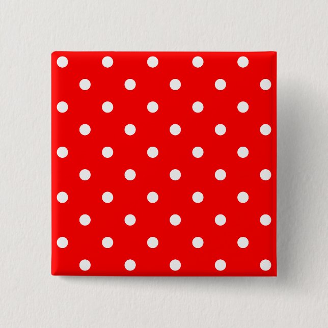 Tiny White Polka Dots Button (Vorderseite)