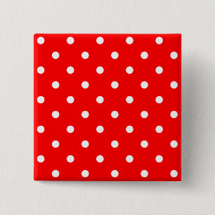 Tiny White Polka Dots Button